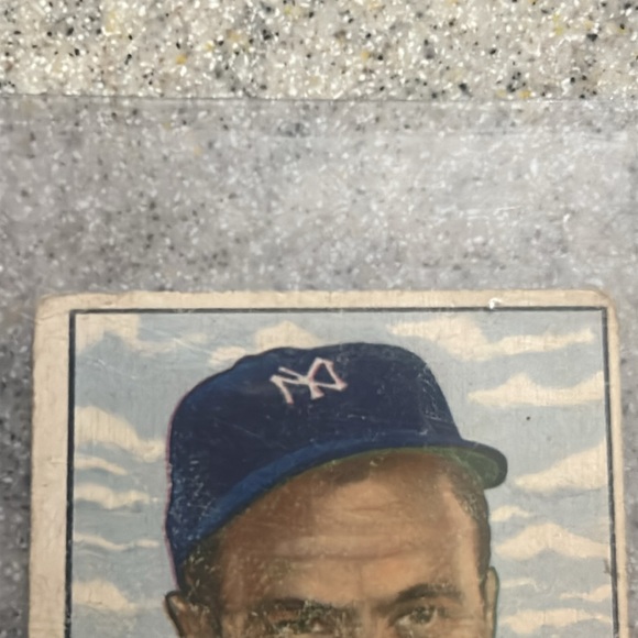 1951 BOWMAN HANK BAUER CREASE NEW YORK YANKEES #183 - Picture 3 of 6